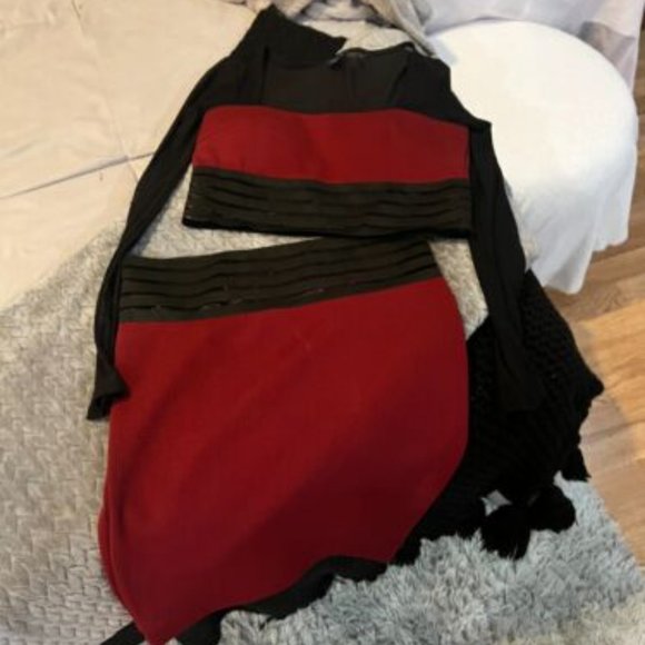 UK2LA 2 PIECE MIDI SKIRT SET Cropped Top Size Medium NWT - Picture 6 of 7